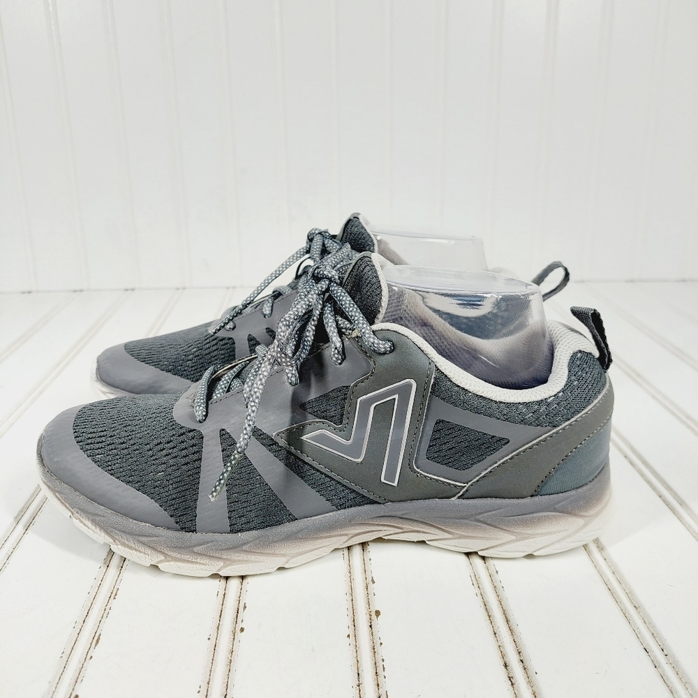 Vionic Miles Active Black Gray Lace Up Athleisure Running Casual Sneakers D790